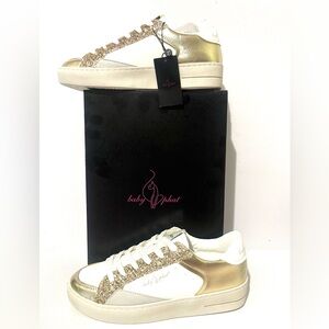 Baby Phat Gold & White Women's Low-Top Sneakers